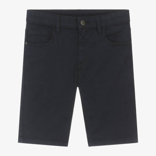 Mayoral Nukutavake-Boys Classic Navy Stretch Shorts | Childrensalon Outlet