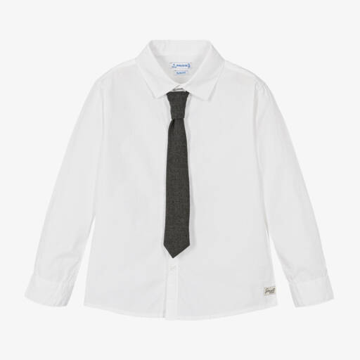 Mayoral-Boys Classic White Shirt Set | Childrensalon Outlet