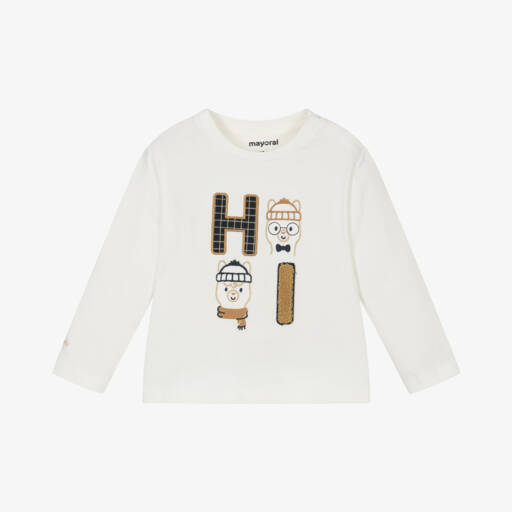 Mayoral-Boys Cotton Long Sleeve Tee | Childrensalon Outlet