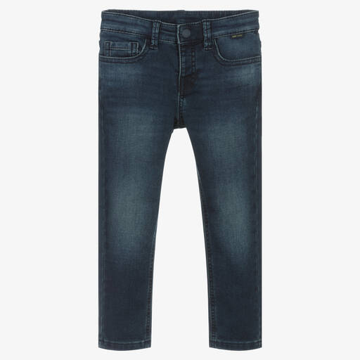 Mayoral-Boys Dark Blue Cotton Denim Jeans | Childrensalon Outlet