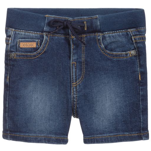 Mayoral-Boys Dark Blue Denim Shorts | Childrensalon Outlet