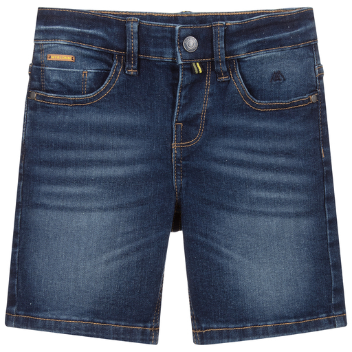 Mayoral-Boys Dark Blue Denim Shorts | Childrensalon Outlet