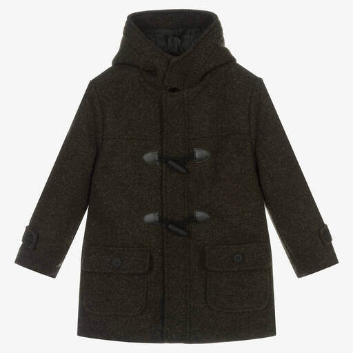 Mayoral-Boys Dark Grey Duffle Coat | Childrensalon Outlet