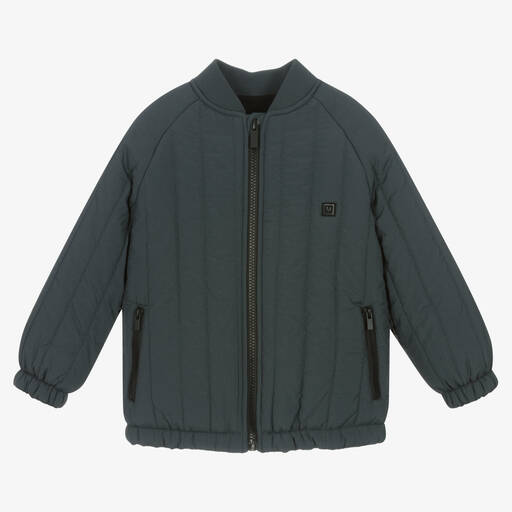 Mayoral-Boys Dark Grey Quilted Jacket | Childrensalon Outlet
