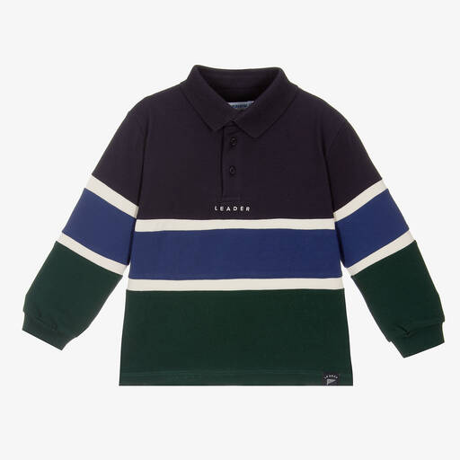 Mayoral-Boys Green & Blue Polo Shirt | Childrensalon Outlet