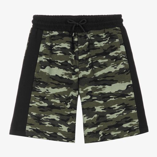 Mayoral Nukutavake-Boys Green Camo Shorts | Childrensalon Outlet
