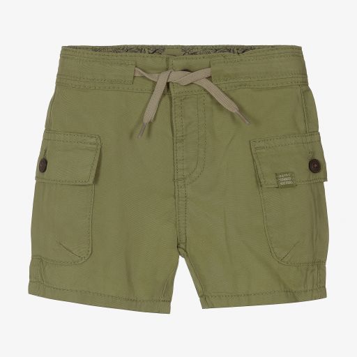 Mayoral-Grüne Baumwoll-Cargoshorts (J) | Childrensalon Outlet