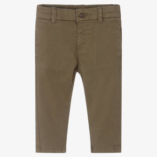 Mayoral-Boys Green Cotton Chinos | Childrensalon Outlet