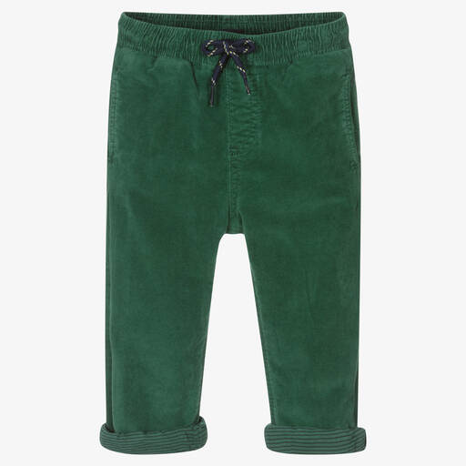 Mayoral-Boys Green Cotton Corduroy Trousers | Childrensalon Outlet
