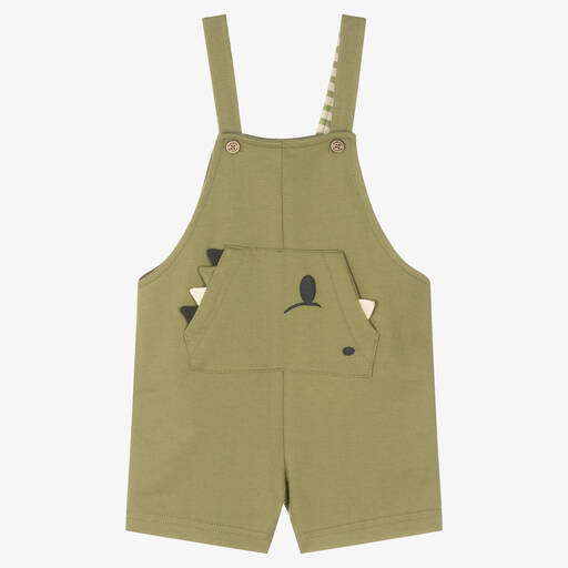 Mayoral-Boys Green Cotton Dungarees | Childrensalon Outlet