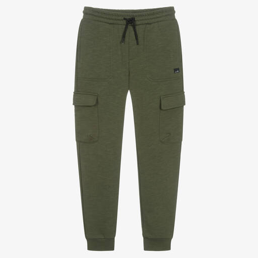 Mayoral Nukutavake-Boys Green Cotton Joggers | Childrensalon Outlet