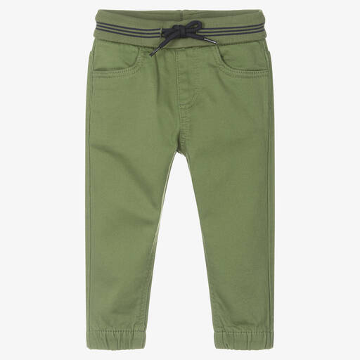 Mayoral-Зеленые хлопковые джоггеры | Childrensalon Outlet