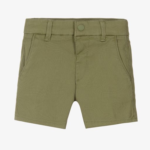 Mayoral-Boys Green Cotton Shorts | Childrensalon Outlet
