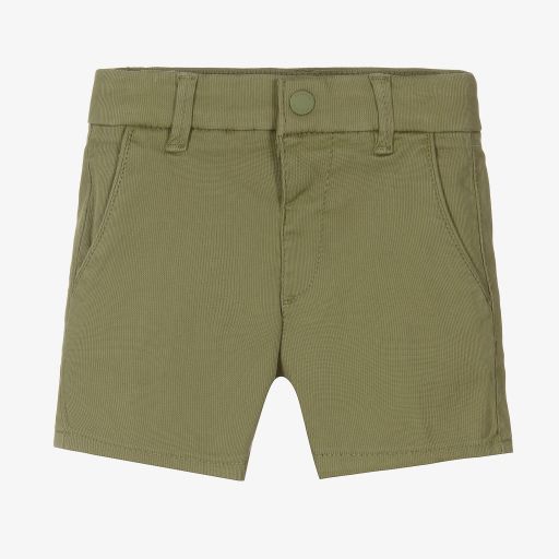 Mayoral-Short vert en coton Garçon | Childrensalon Outlet