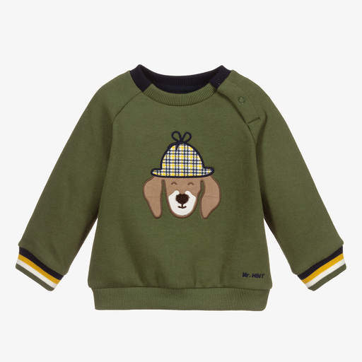 Mayoral-Boys Green Cotton Sweatshirt | Childrensalon Outlet
