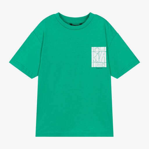 Mayoral Nukutavake-Boys Green Cotton T-Shirt | Childrensalon Outlet