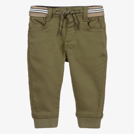 Mayoral-Boys Green Cotton Trousers | Childrensalon Outlet