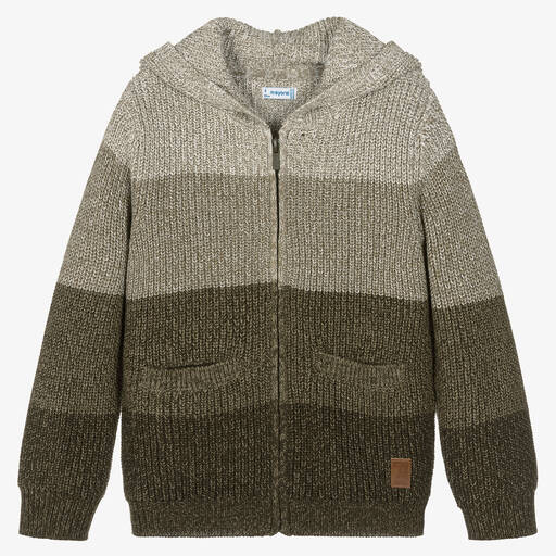 Mayoral-Cardigan zippé vert Garçon | Childrensalon Outlet