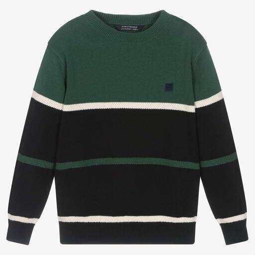 Mayoral Nukutavake-Boys Green Striped Sweater | Childrensalon Outlet