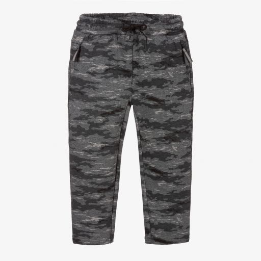 Mayoral-Boys Grey Camouflage Joggers | Childrensalon Outlet