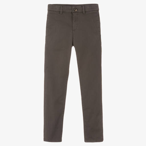 Mayoral Nukutavake-Boys Grey Chino Trousers | Childrensalon Outlet