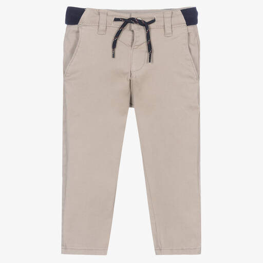 Mayoral-Boys Grey Cotton Chinos | Childrensalon Outlet