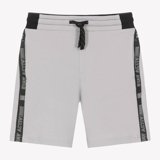 Mayoral Nukutavake-Boys Grey Cotton Drawsting Shorts | Childrensalon Outlet