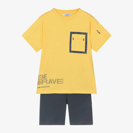 Mayoral-Boys Grey Cotton Shorts Set | Childrensalon Outlet