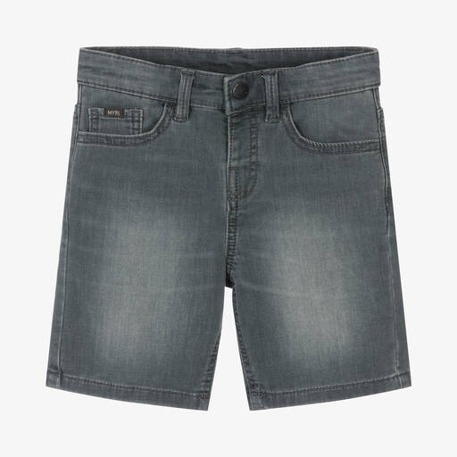 Mayoral-Boys Grey Denim Shorts | Childrensalon Outlet