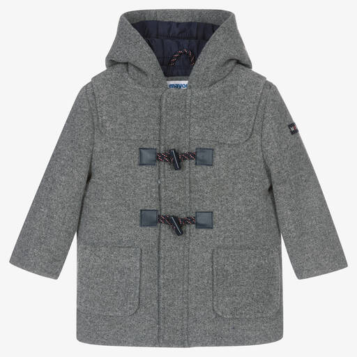 Mayoral-Boys Grey Duffle Coat | Childrensalon Outlet