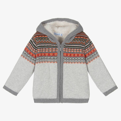 Mayoral-Graue Norweger-Reißverschlussjacke | Childrensalon Outlet