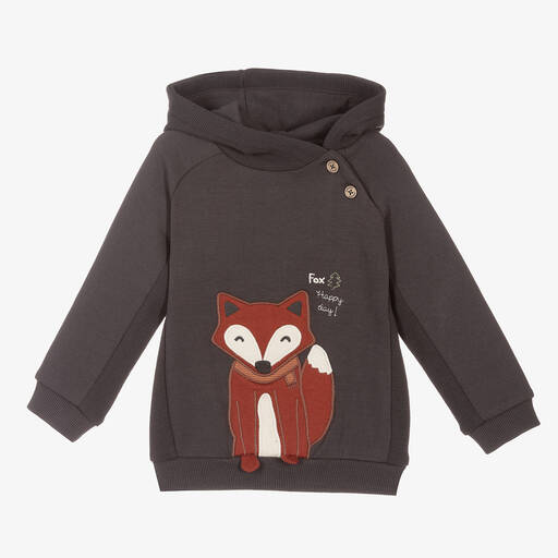 Mayoral-Grauer Fuchs-Baumwoll-Kapuzenpulli (J) | Childrensalon Outlet