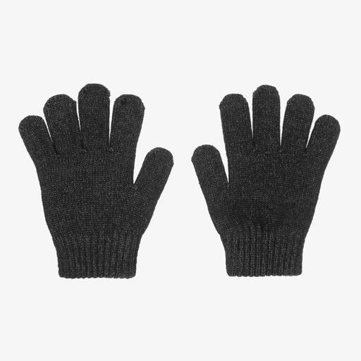 Mayoral-Boys Grey Knitted Gloves | Childrensalon Outlet