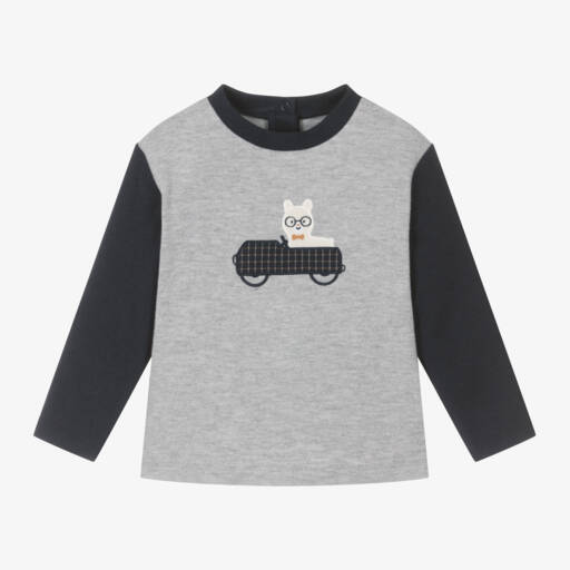 Mayoral-Boys Grey Llama Fleece Shirt | Childrensalon Outlet