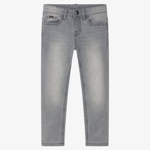 Mayoral-Boys Grey Slim Fit Denim Jeans | Childrensalon Outlet