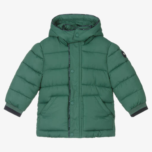 Mayoral-Зеленый пуховик с капюшоном | Childrensalon Outlet