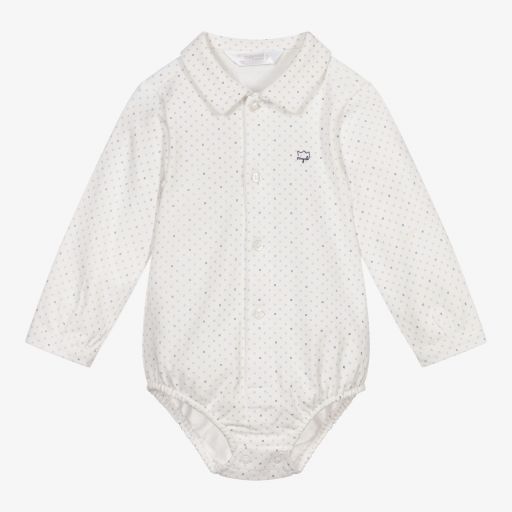 Mayoral Newborn-Boys Ivory Cotton Bodysuit | Childrensalon Outlet