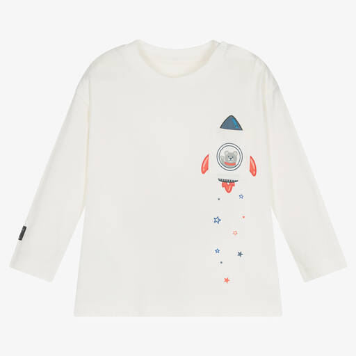 Mayoral-Кремовый хлопковый топ | Childrensalon Outlet