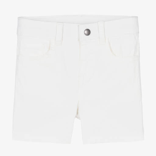 Mayoral-Boys Ivory Cotton Twill Shorts | Childrensalon Outlet