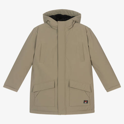 Mayoral Nukutavake-Boys Khaki Green Coat | Childrensalon Outlet