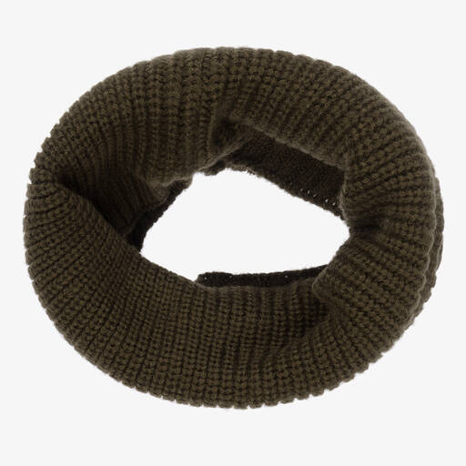 Mayoral-Boys Khaki Green Knit Snood | Childrensalon Outlet