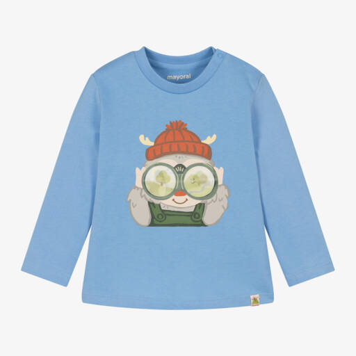 Mayoral-Boys Light Blue Lenticular Tee | Childrensalon Outlet