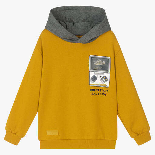 Mayoral-Boys Mustard Yellow Hoodie | Childrensalon Outlet