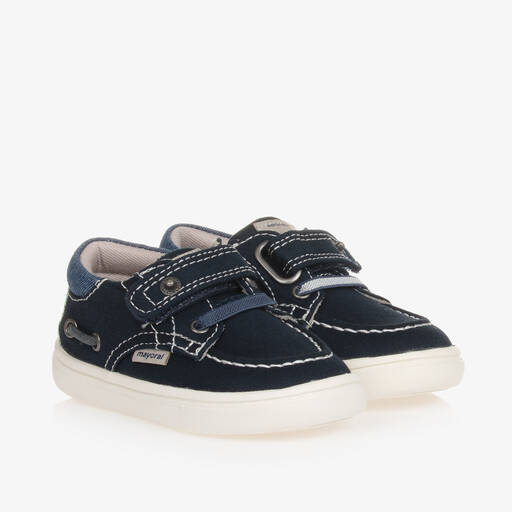 Mayoral-Boys Navy Blue Canvas Trainers | Childrensalon Outlet
