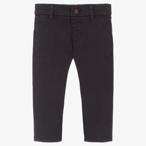 Mayoral-Boys Navy Blue Cotton Chinos | Childrensalon Outlet