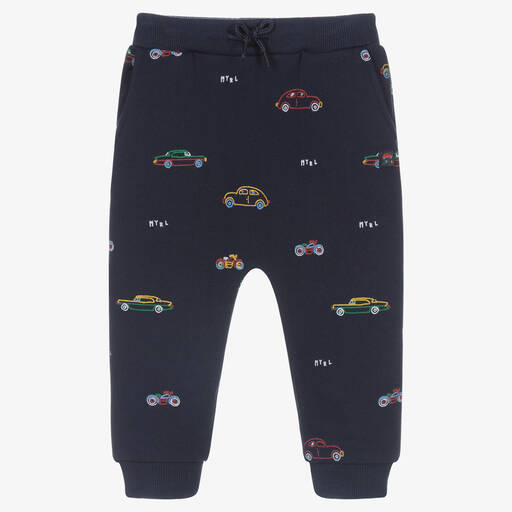 Mayoral-Boys Navy Blue Cotton Joggers | Childrensalon Outlet