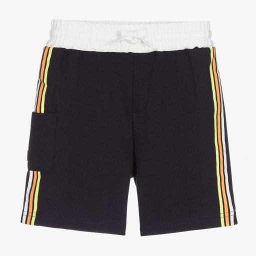 Mayoral-Boys Navy Blue Cotton Shorts | Childrensalon Outlet
