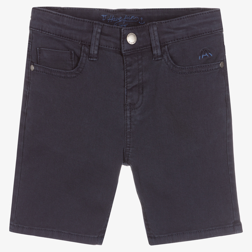 Mayoral-Boys Navy Blue Cotton Shorts | Childrensalon Outlet