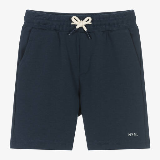 Mayoral-Boys Navy Blue Cotton Shorts | Childrensalon Outlet