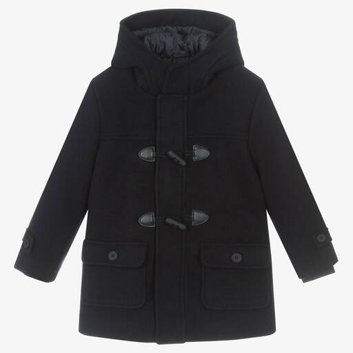 Mayoral-Boys Navy Blue Duffle Coat | Childrensalon Outlet